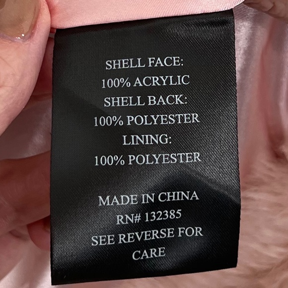 Love Token Pink and Black Faux Fur Coat - Picture 8 of 11